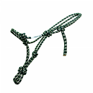 Tornado's Rope Halter - Black With Checks