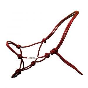 Tornado's Rope Halter - Cranberry Red
